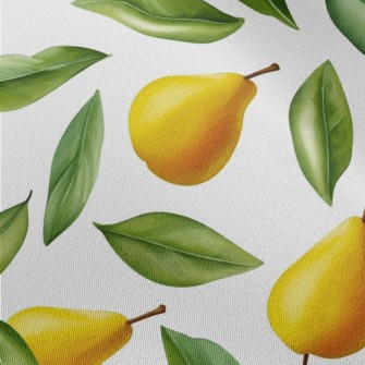 Hand Drawn Pears With Green Le Chiffon