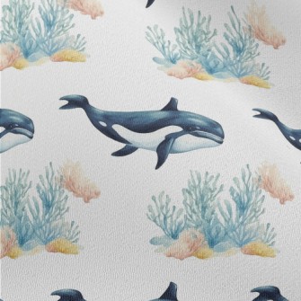 Hand-painted Killer Whale And  Chiffon