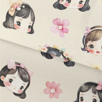 Watercolor Sweet Girl With Flo Waterproof Oxford