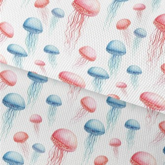 Hand Drawn Colorful Jellyfish Waterproof Oxford