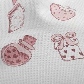 Hand Drawn Love Gift Cup Gift Athletic Mesh Flat Back