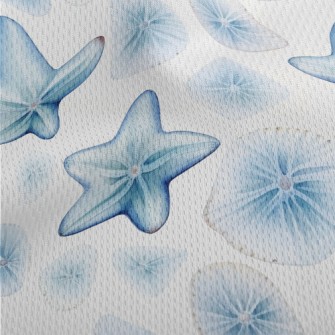Hand Drawn Starfish And Shells Athletic Mesh Flat Back