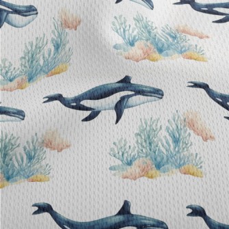 Hand-painted Killer Whale And  Athletic Mesh Flat Back