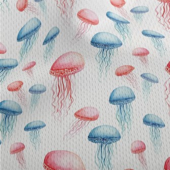 Hand Drawn Colorful Jellyfish Athletic Mesh Flat Back