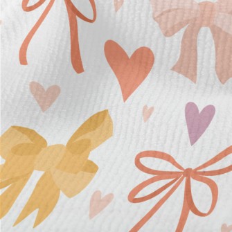 Colorful Bows And Hearts Terry