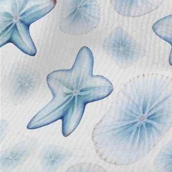 Hand Drawn Starfish And Shells Terry