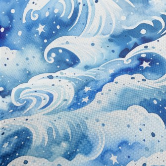 Watercolor Beautiful Waves Performance Linen