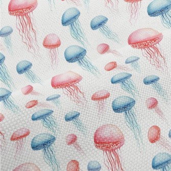 Hand Drawn Colorful Jellyfish Performance Linen
