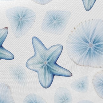 Hand Drawn Starfish And Shells Twill