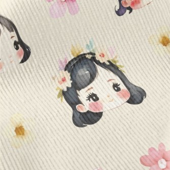Watercolor Sweet Girl With Flo Standard Corduroy