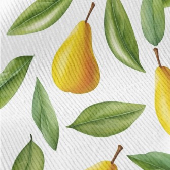 Hand Drawn Pears With Green Le Standard Corduroy