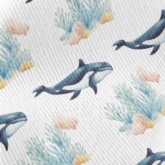 Hand-painted Killer Whale And  Standard Corduroy