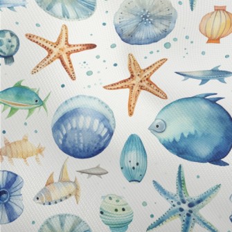 Hand Drawn Starfish Shells Fis Dobby