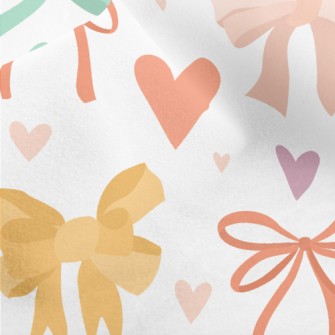 Colorful Bows And Hearts Micro Fleece