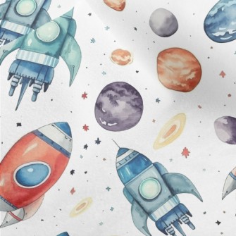 Hand Drawn Watercolor Universe Micro Fleece