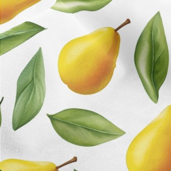 Hand Drawn Pears With Green Le Micro Fleece