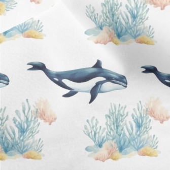 Hand-painted Killer Whale And  Micro Fleece
