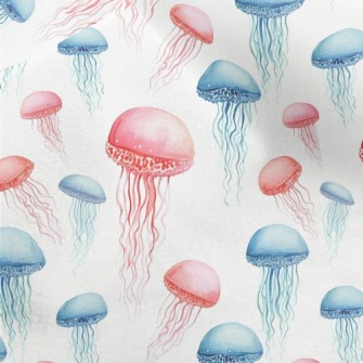 Hand Drawn Colorful Jellyfish Micro Fleece