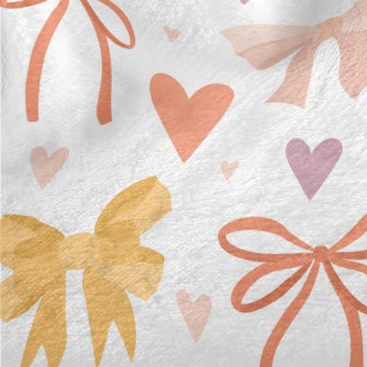 Colorful Bows And Hearts Minky