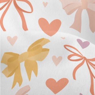 Colorful Bows And Hearts Lightweight Performance Linen