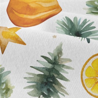 Watercolor Autumn Leaves Star  Modern Jersey