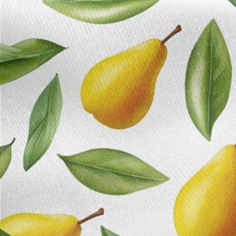 Hand Drawn Pears With Green Le Jersey Backed Fleece