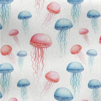 Hand Drawn Colorful Jellyfish Jersey Backed Fleece