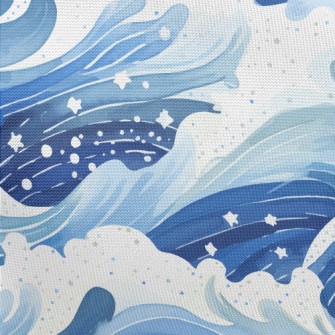 Hand Painted Watercolor Beauti Pongee