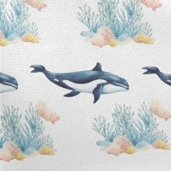 Hand-painted Killer Whale And  Pongee