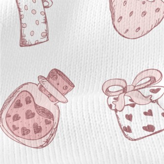 Hand Drawn Love Gift Cup Gift Stretch Jersey