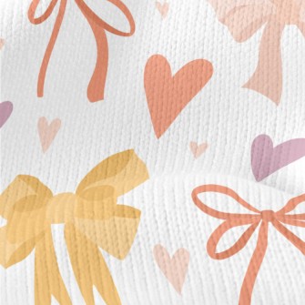 Colorful Bows And Hearts Stretch Jersey