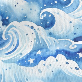 Watercolor Beautiful Waves Stretch Jersey
