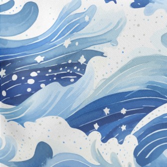 Hand Painted Watercolor Beauti Lightweight Cotton Poplin