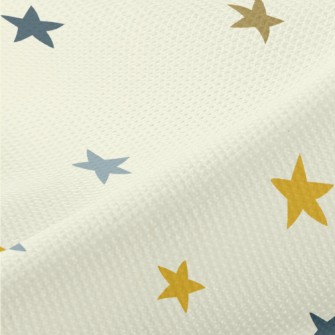 Colorful Irregular Stars Piqué