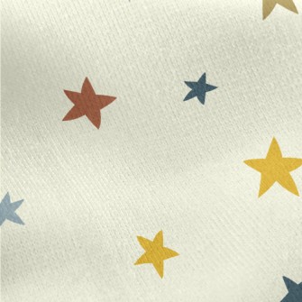 Colorful Irregular Stars Jersey Backed Fleece