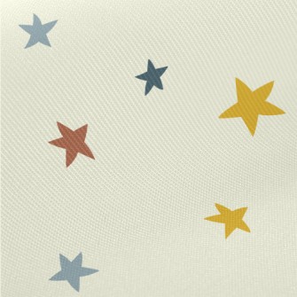 Colorful Irregular Stars Midweight Cotton Poplin