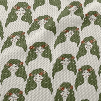 Retro Forest Witch Birdseye Piqué