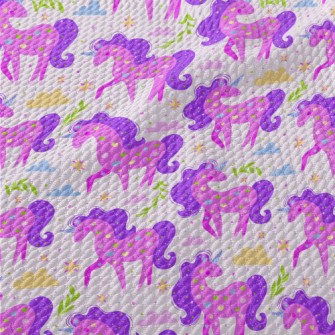 Apple Pattern Unicorn Birdseye Piqué