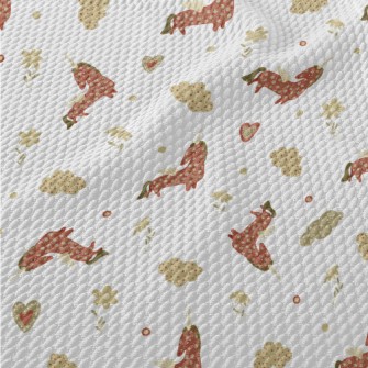 Fairytale Unicorn And White Cl Birdseye Piqué