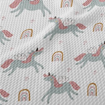 Happy Flying Unicorn Birdseye Piqué