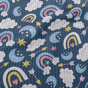 Rainbow At Night Birdseye Piqué