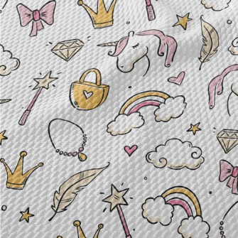 Fairy Tale Princess Elements Birdseye Piqué