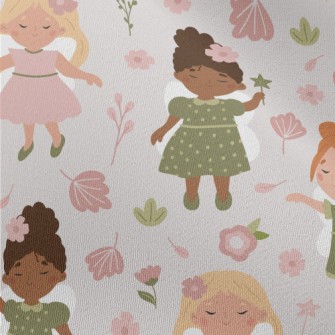 Fairy Tale Fairy And Flowers Chiffon