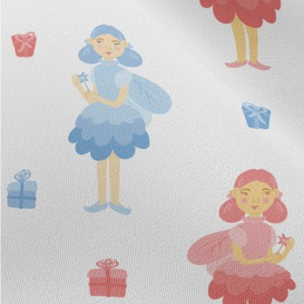 Blue And Pink Witch With Gift Chiffon
