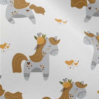 Cartoon Grey Unicorn Chiffon