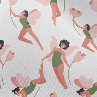 Fairies Dancing With Flowers Chiffon