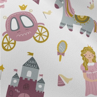Fairytale Princess And Carriag Chiffon