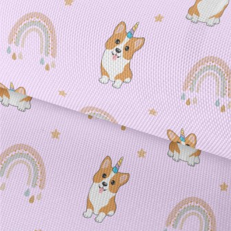 Cute Corgi And Rainbow Waterproof Oxford
