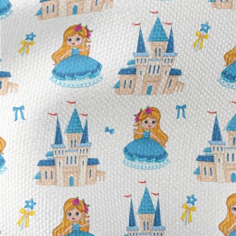 Beautiful Princess And Castle Waterproof Canvas