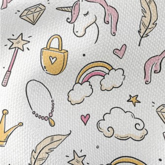 Fairy Tale Princess Elements Waterproof Canvas